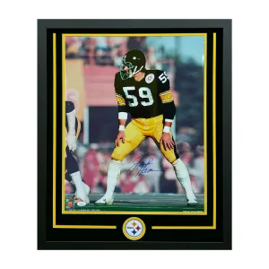 Jack Ham HOF Hand Signed & Framed Pittsburgh Steelers 16x20 Football Photo