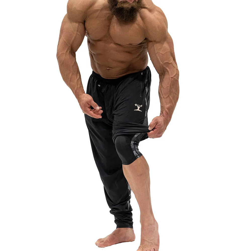 Jujimufu Stretchy Pants (Classic Style) - Black w/ Dark Camo Accent