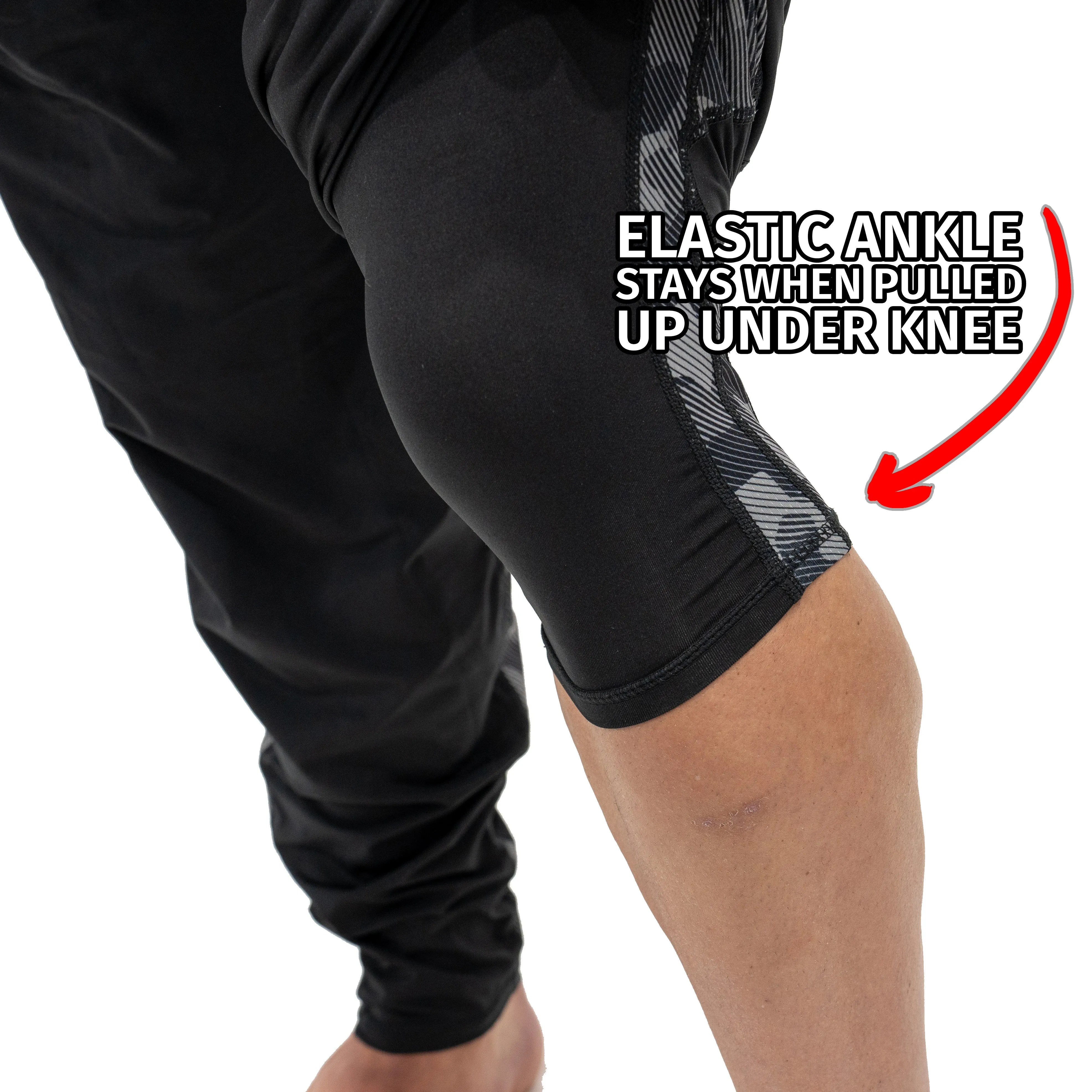 Jujimufu Stretchy Pants (Classic Style) - Black w/ Dark Camo Accent