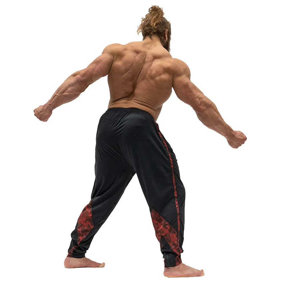 Jujimufu Stretchy Pants (Classic Style) - Black w/ Red Camo Accent