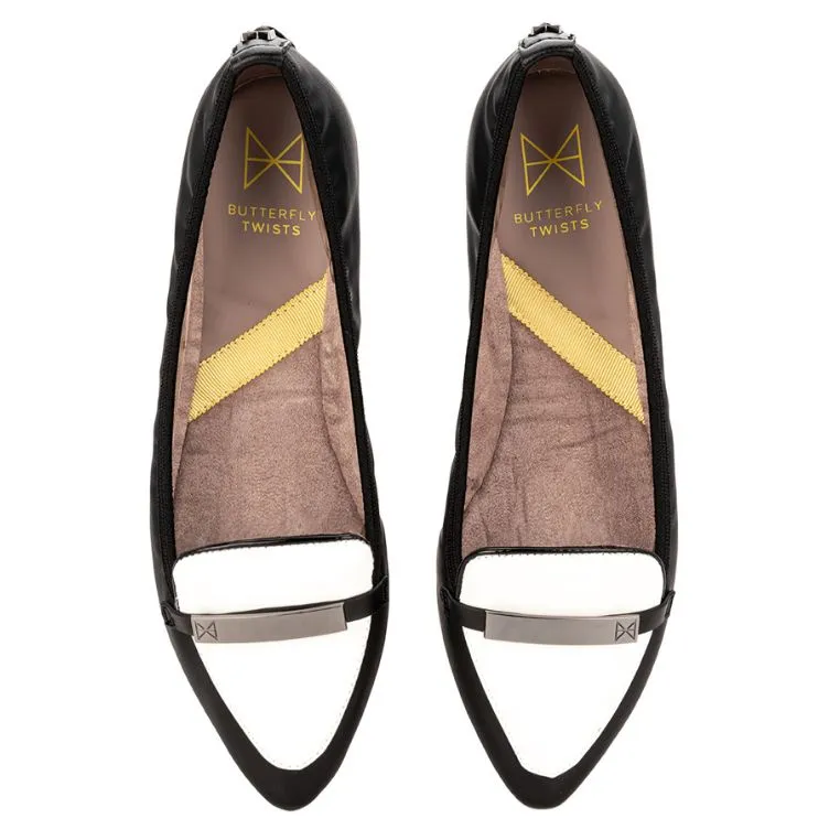 KATIA Ballet Flat Shoes - Black Malta