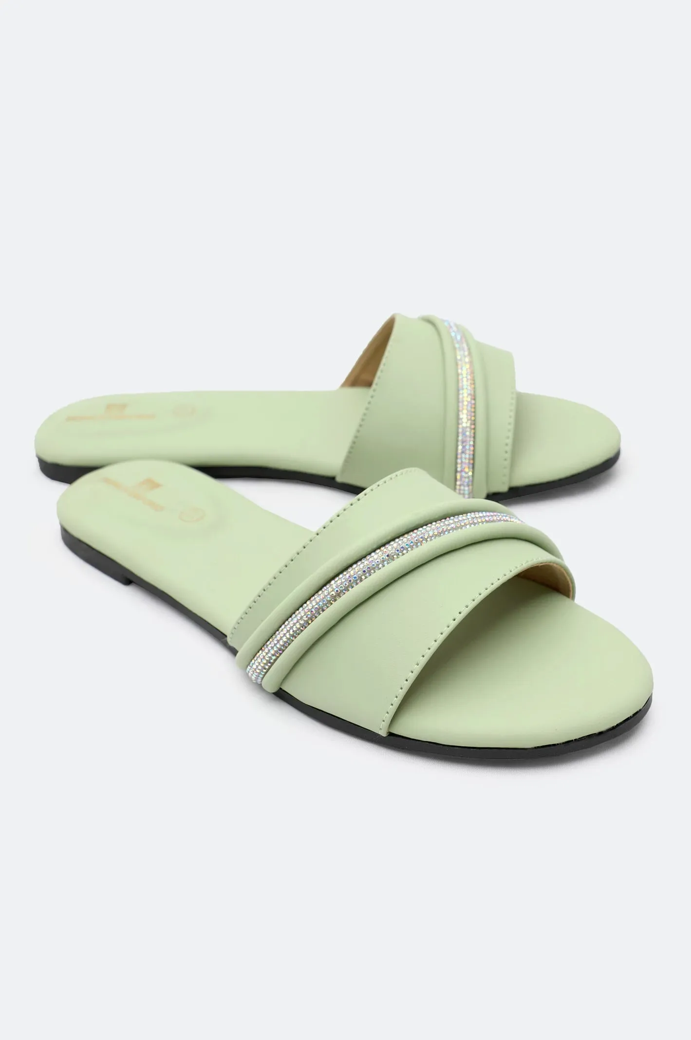 Light Green Ladies Casual Slippers