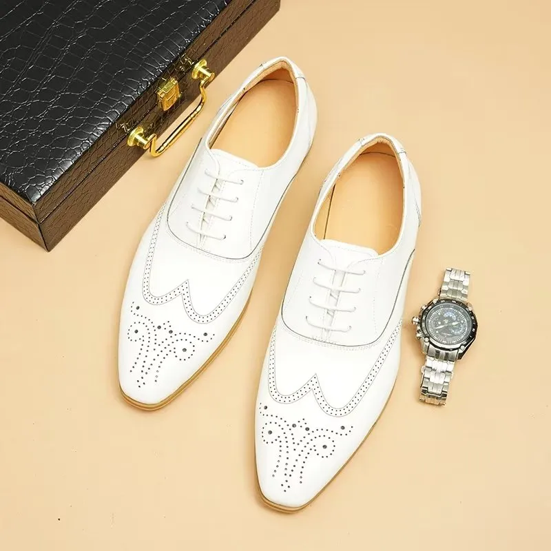 LuxeLeather Slip On Derbies Dress Shoes