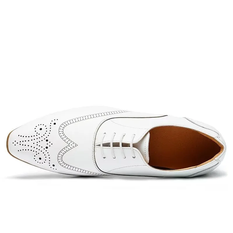 LuxeLeather Slip On Derbies Dress Shoes