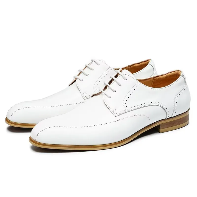 LuxeLeather Slip On Derbies Dress Shoes