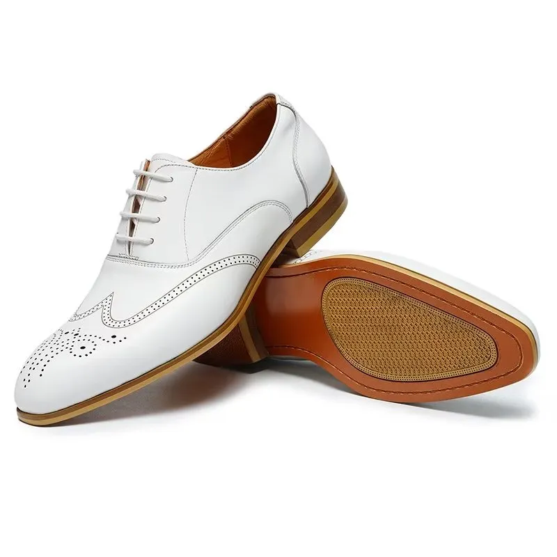 LuxeLeather Slip On Derbies Dress Shoes