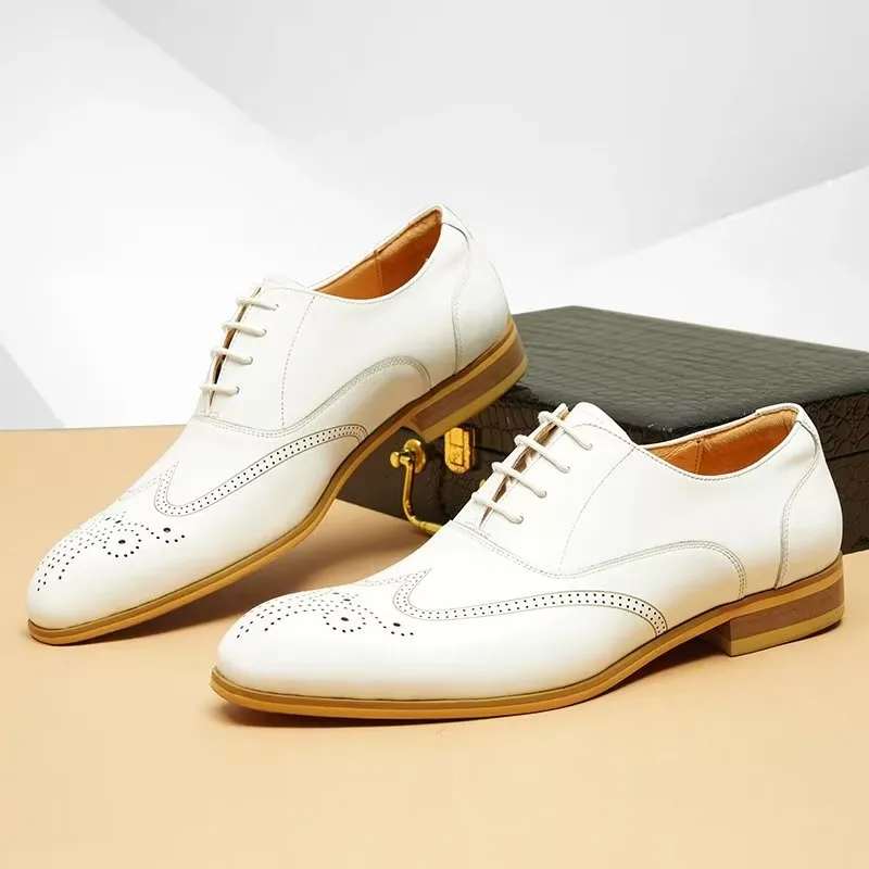 LuxeLeather Slip On Derbies Dress Shoes