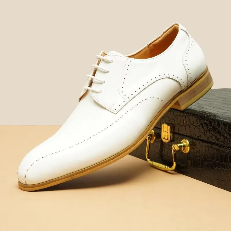 LuxeLeather Slip On Derbies Dress Shoes