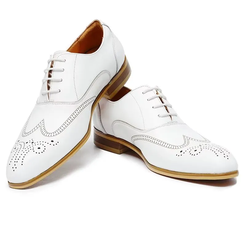 LuxeLeather Slip On Derbies Dress Shoes