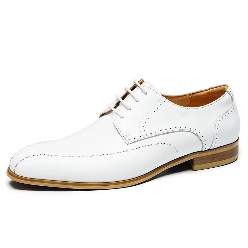 LuxeLeather Slip On Derbies Dress Shoes