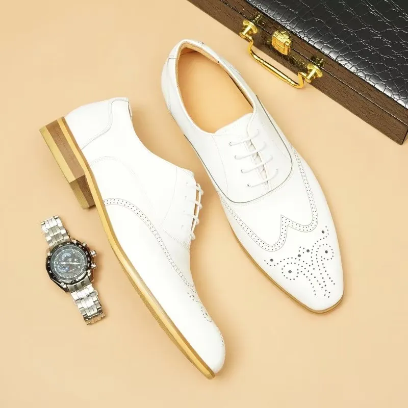 LuxeLeather Slip On Derbies Dress Shoes