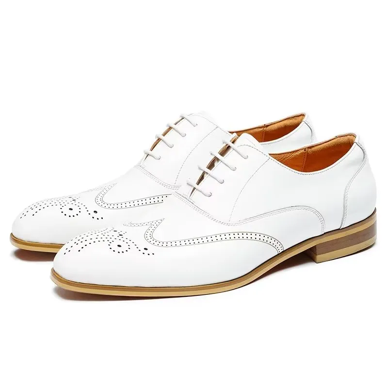 LuxeLeather Slip On Derbies Dress Shoes