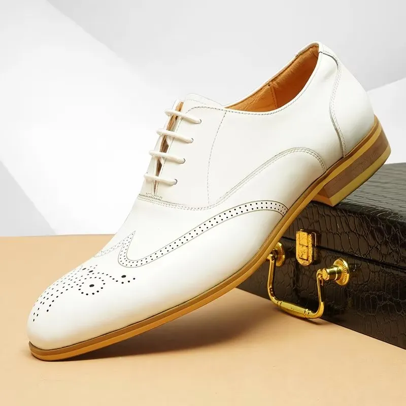 LuxeLeather Slip On Derbies Dress Shoes