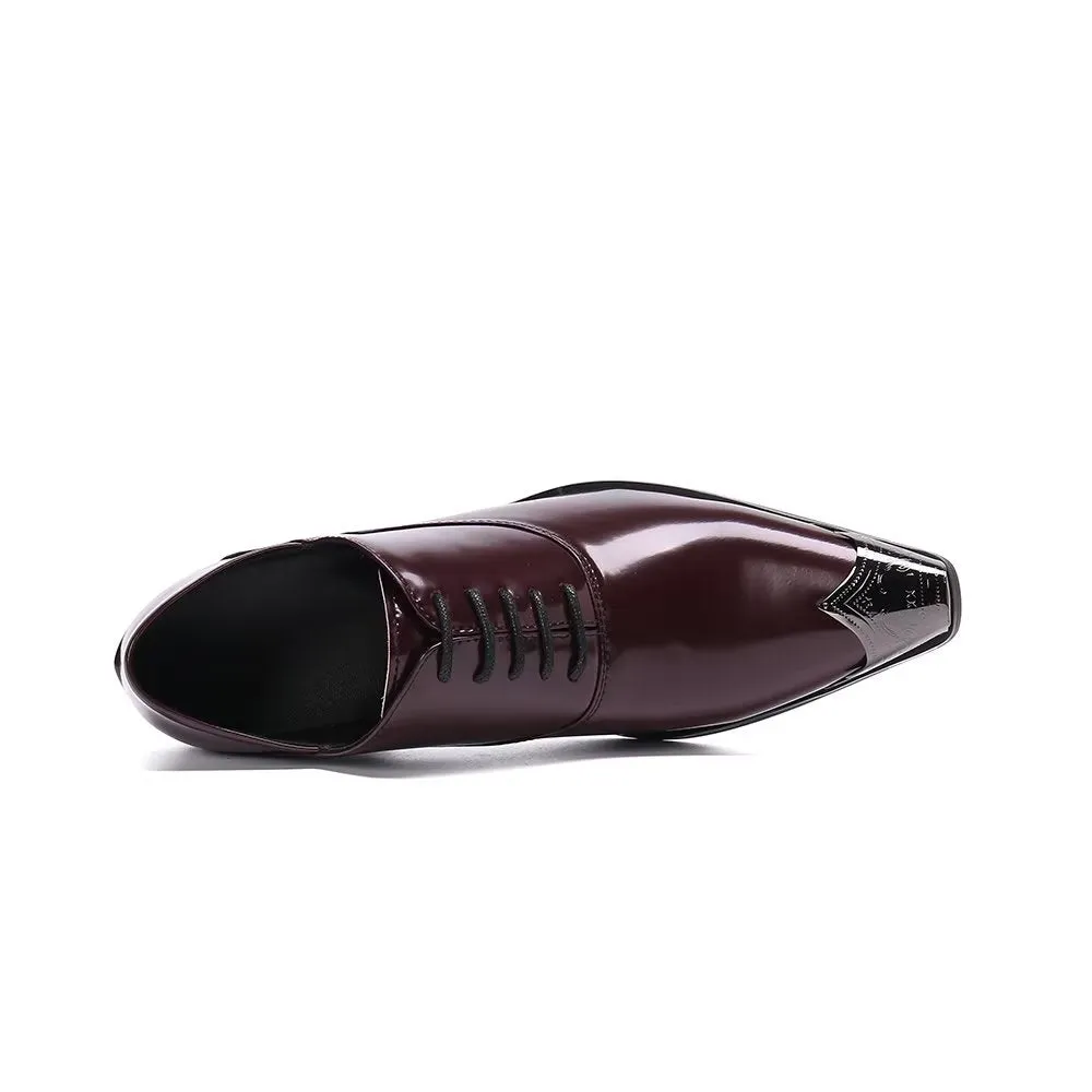 LuxePoint Exquisite Cow Leather Oxford Shoes