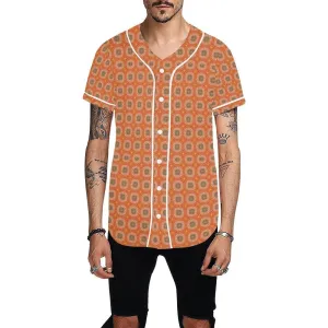 Mens African pattern shirt Brown Baseball Jersey