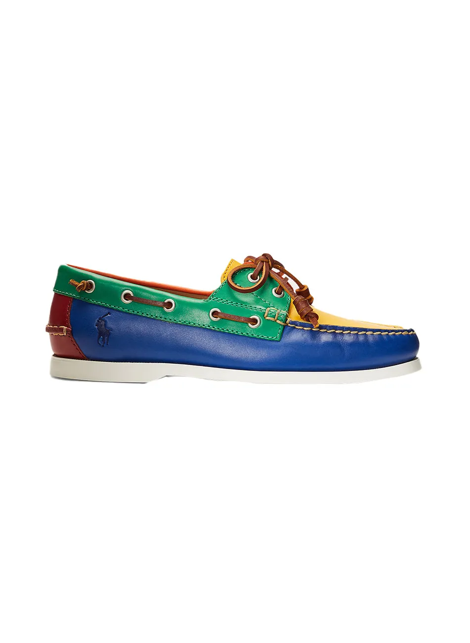 Merton Color-Blocked Leather Nautical Shoes - Colorblock Design