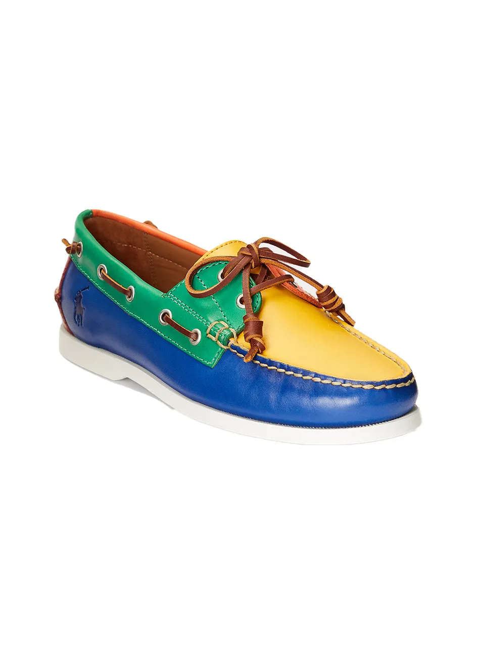 Merton Color-Blocked Leather Nautical Shoes - Colorblock Design