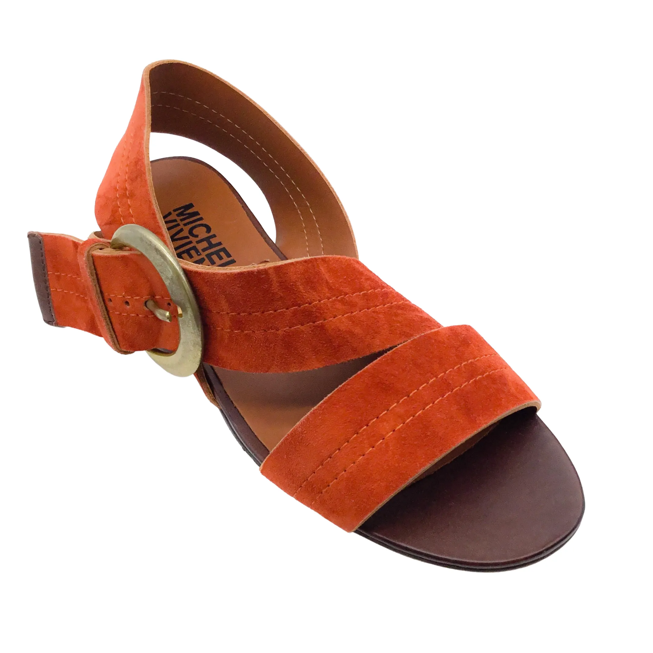 Michel Vivien Paprika Suede Traver Sandals