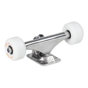 Mini Logo 8.0" Raw Trucks   ML Bearings   A-cut 53mm 101a White Wheels (Set of 2)