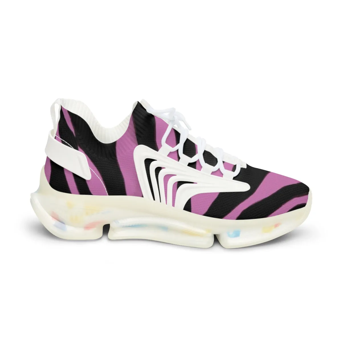 Pink Zebra Men's Shoes, Best Zebra Animal Print Designer Comfy Men's Mesh Sports Sneakers