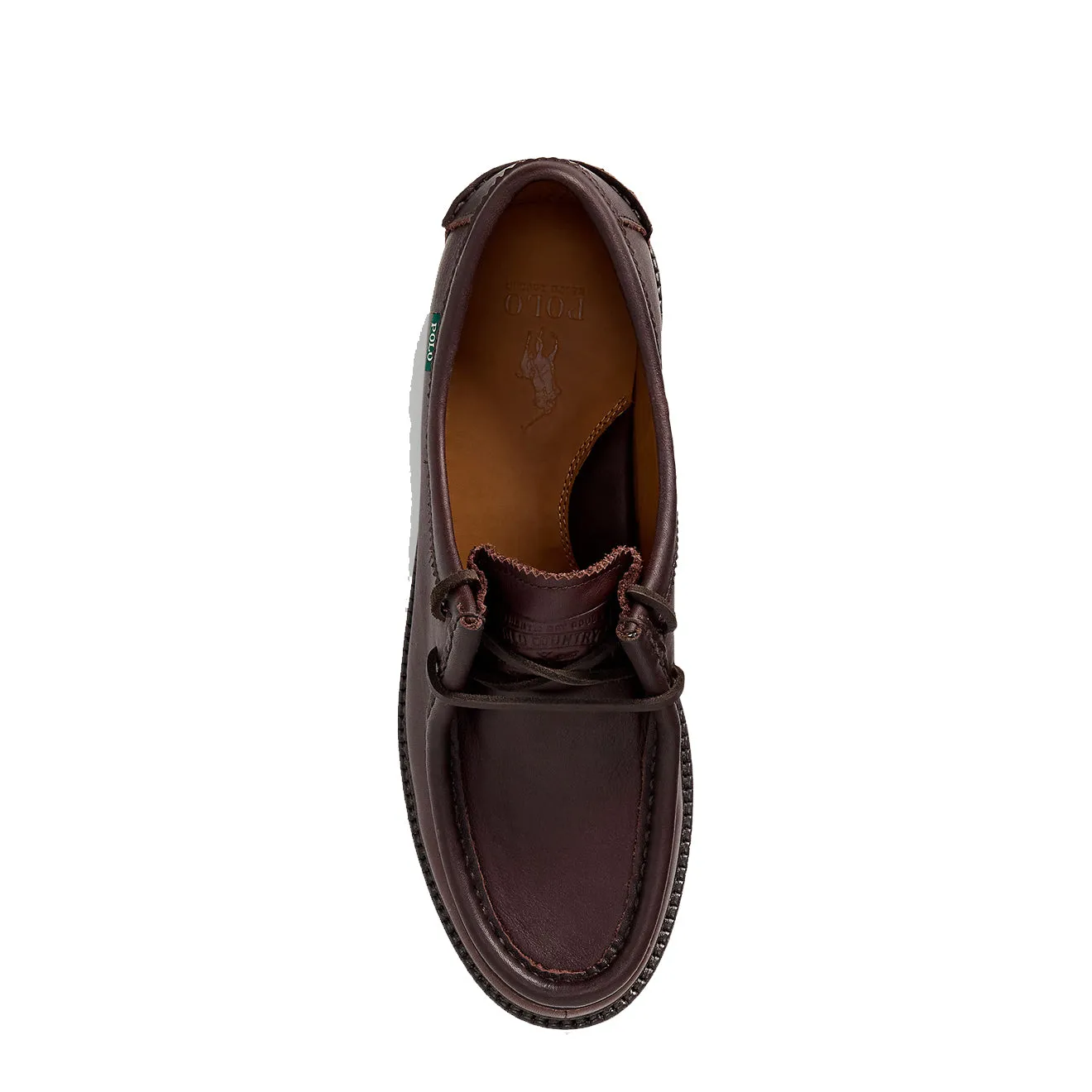 Polo Ralph Lauren Jett Lug-Sole Suede Moc-Toe Shoe Dark Brown