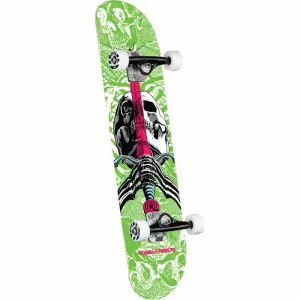 Powell Peralta Skull And Sword 7.5" White/Green Skateboard