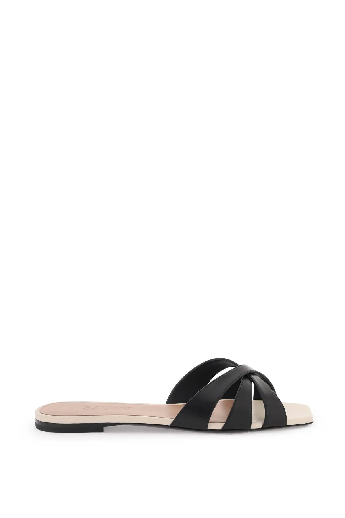 "nerea crossed strap slides