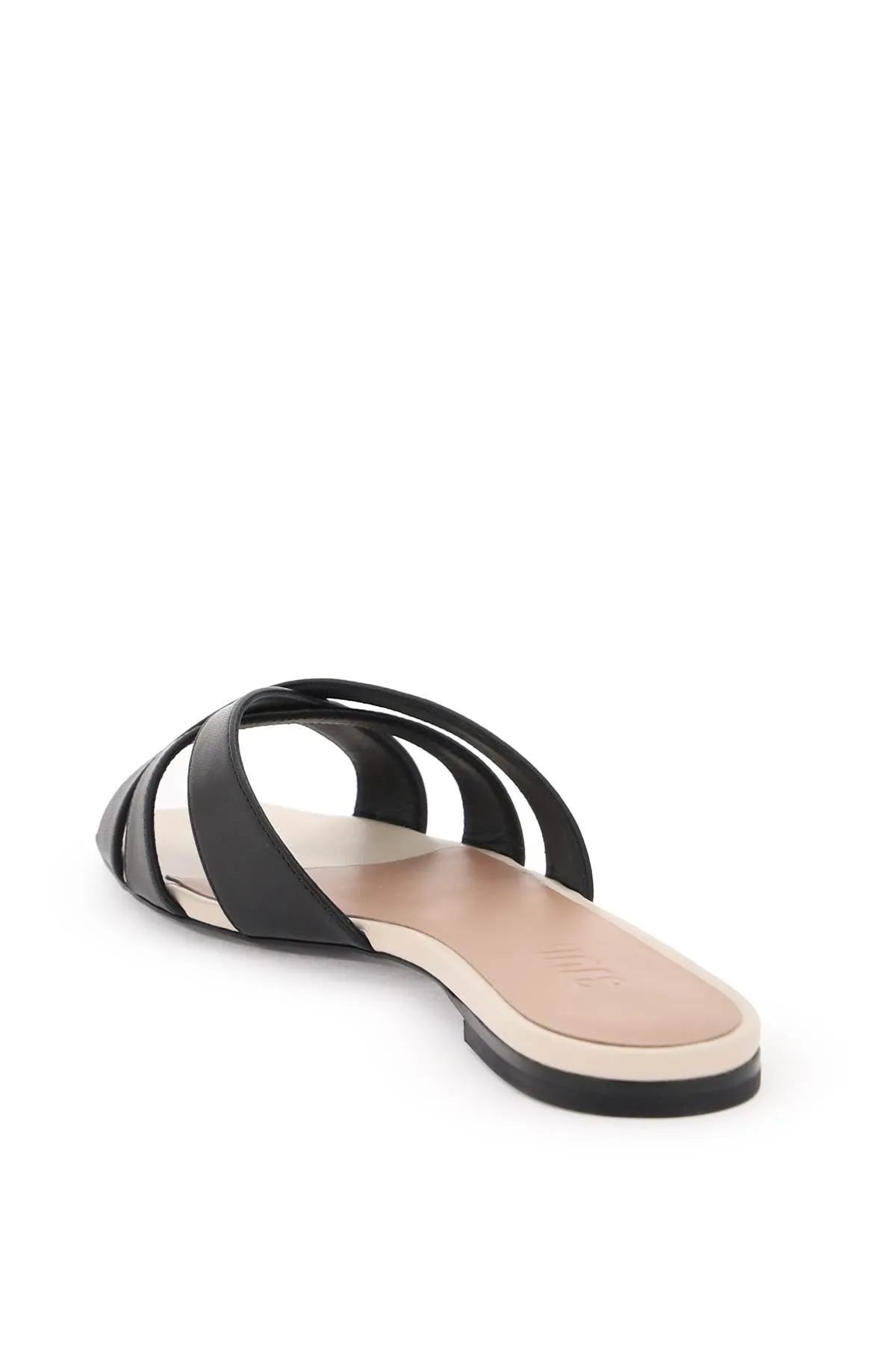 "nerea crossed strap slides