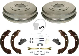 Rear Brake Drums Shoes Springs Adjuster Wheel Cylinders For GMC Canyon 09-2012