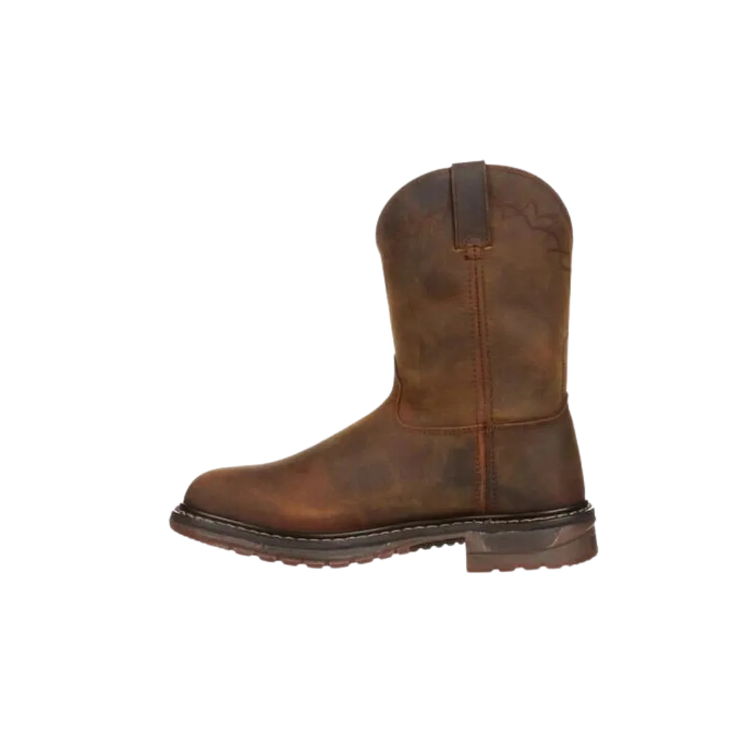 Rocky Boot Men's Original Ride Roper Western Trail Brown Boot