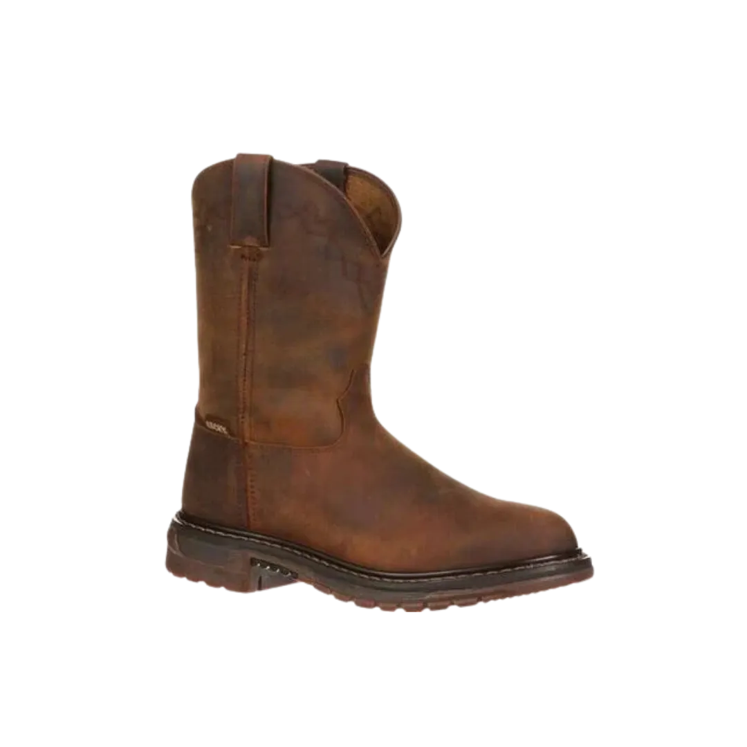 Rocky Boot Men's Original Ride Roper Western Trail Brown Boot