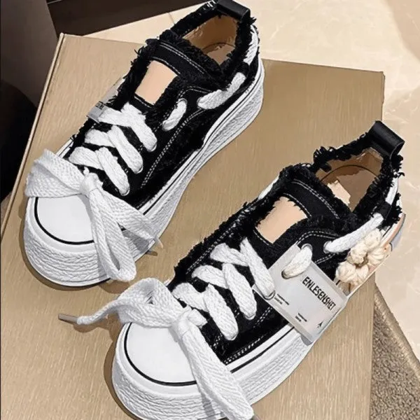 sealbeer - Black Casual Daily Patchwork Frenulum Contrast Round Comfortable Out Door Shoes