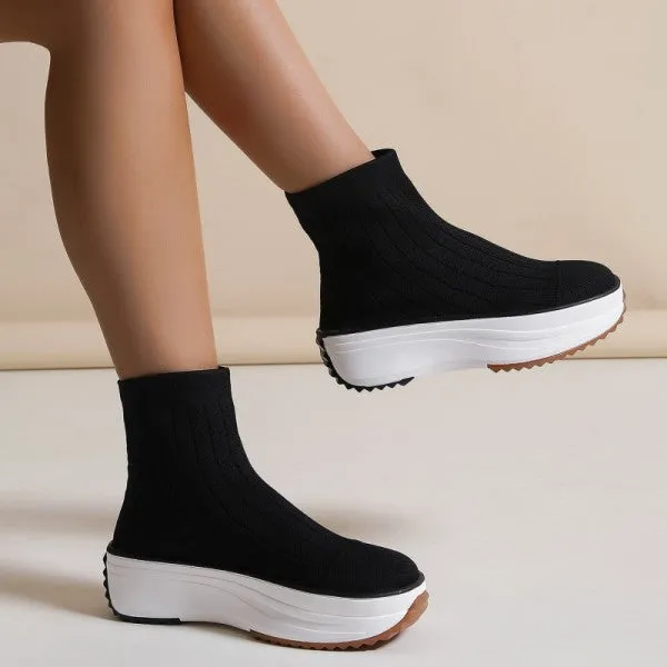 sealbeer - Black Casual Patchwork Solid Color Round Comfortable Out Door Shoes