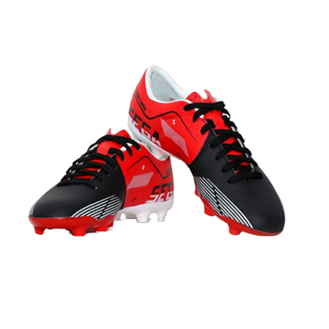 Sega Classic Leather Football Shoes (Black/Red)