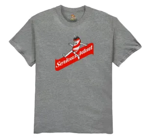 Serious Adult Mascot T-Shirt Grey