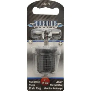 Shoreline Marine Stainless Steel Drain Twist Plug, 1-Inch