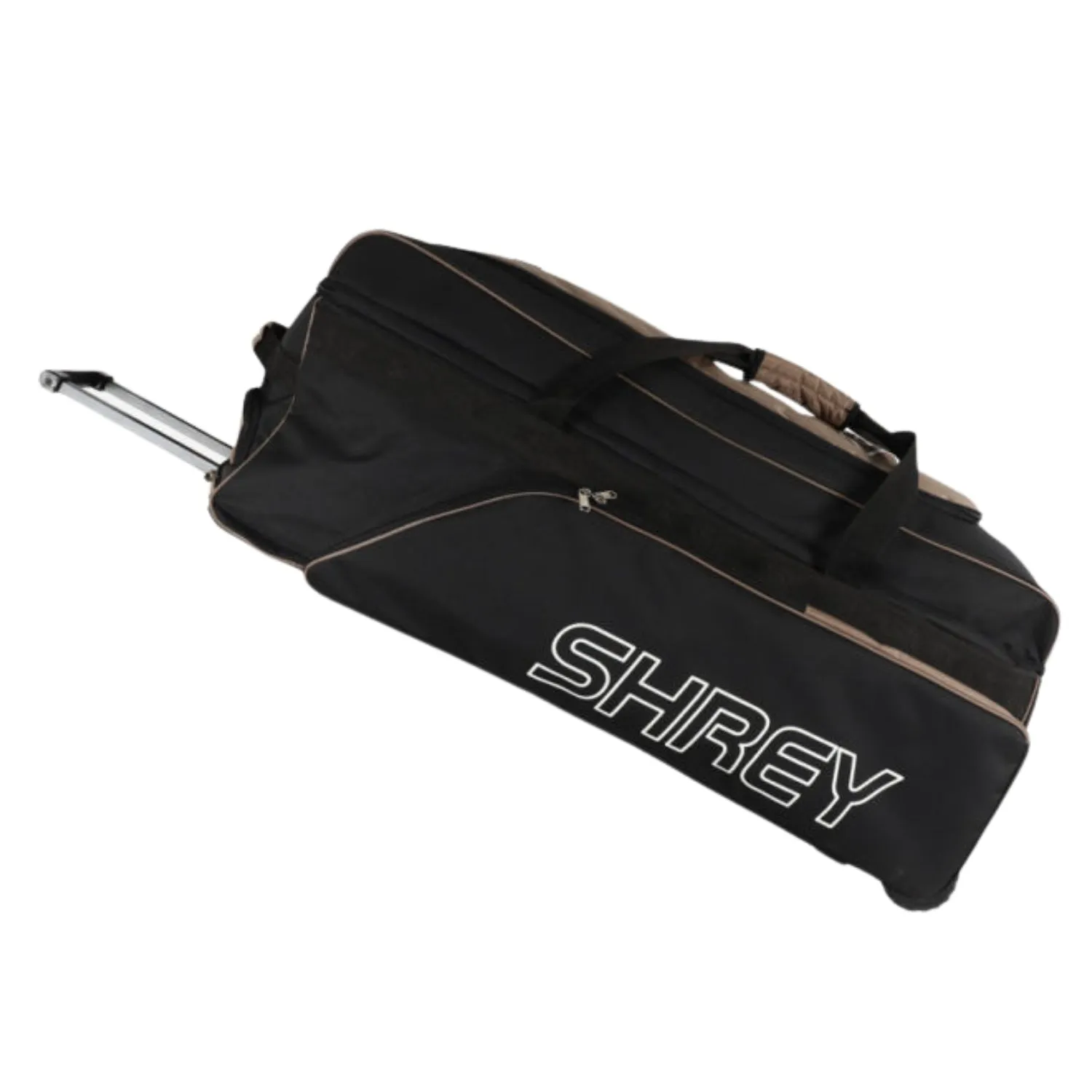 Shrey Match Cricket Wheelie Cricket Kitbag, Black/Gold