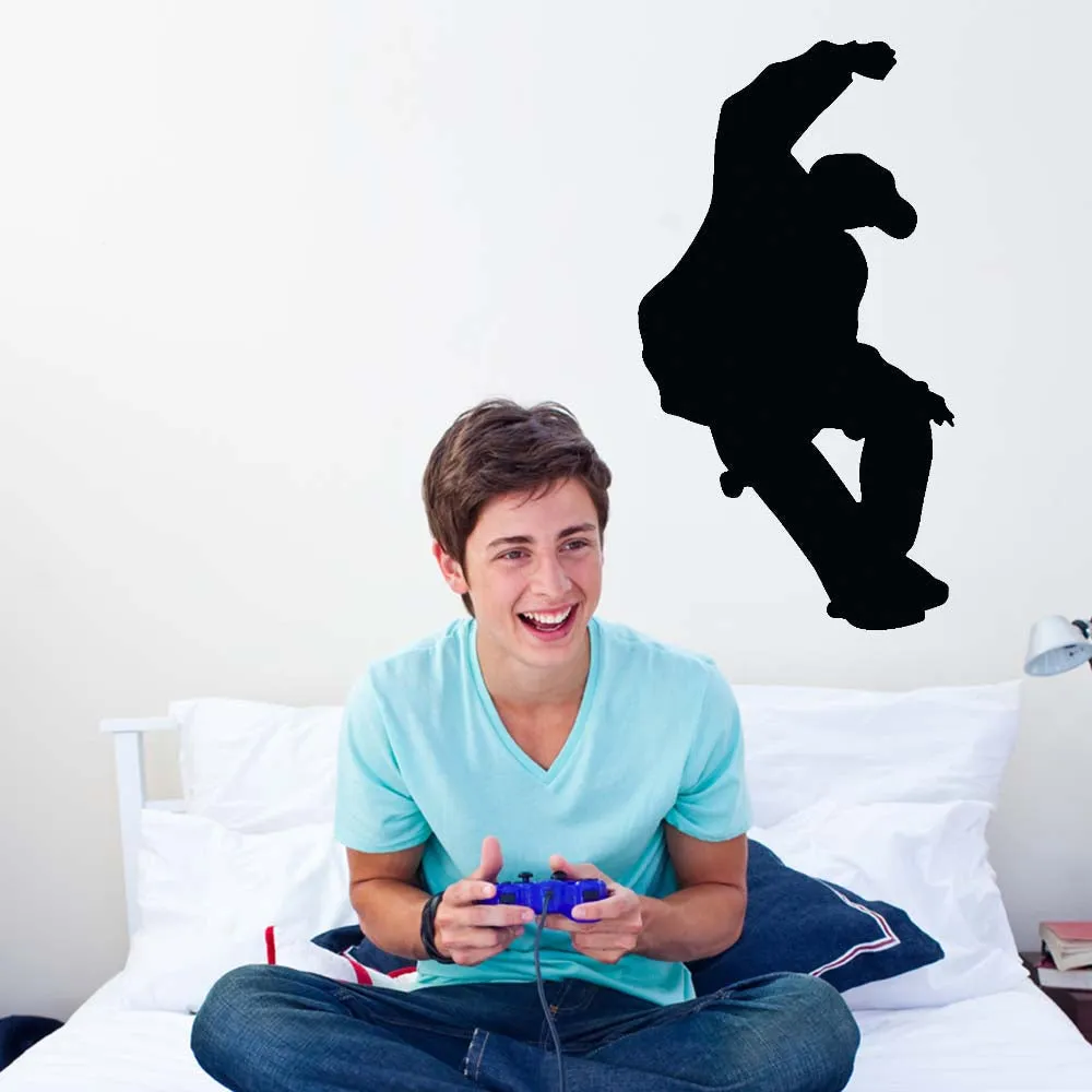 Skateboard Blunt Silhouette Wall Decal (6 Sizes Available)