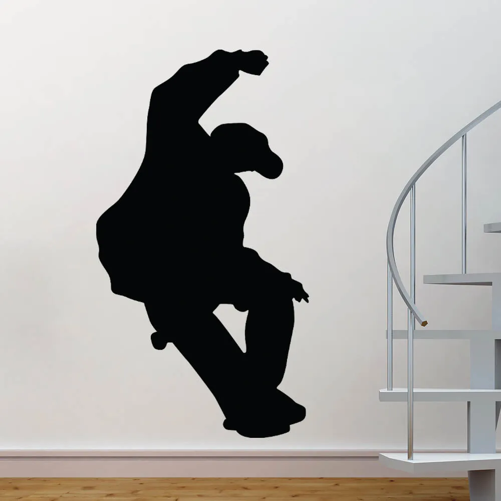 Skateboard Blunt Silhouette Wall Decal (6 Sizes Available)