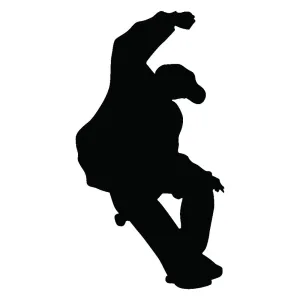 Skateboard Blunt Silhouette Wall Decal (6 Sizes Available)