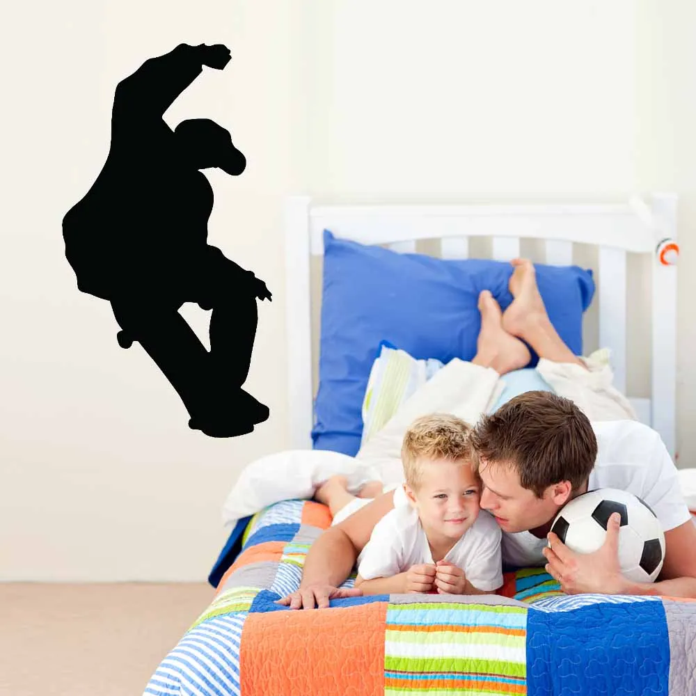 Skateboard Blunt Silhouette Wall Decal (6 Sizes Available)