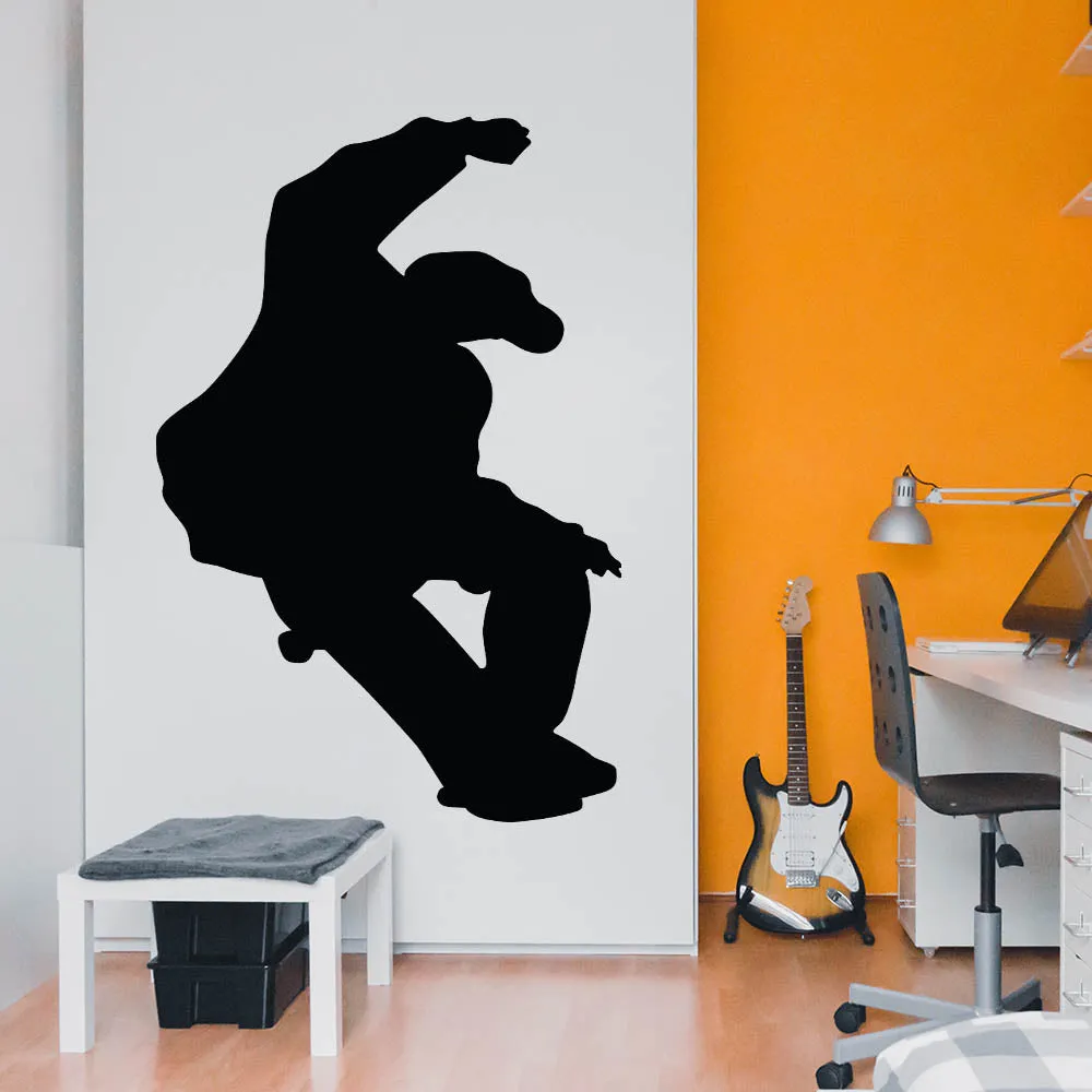 Skateboard Blunt Silhouette Wall Decal (6 Sizes Available)