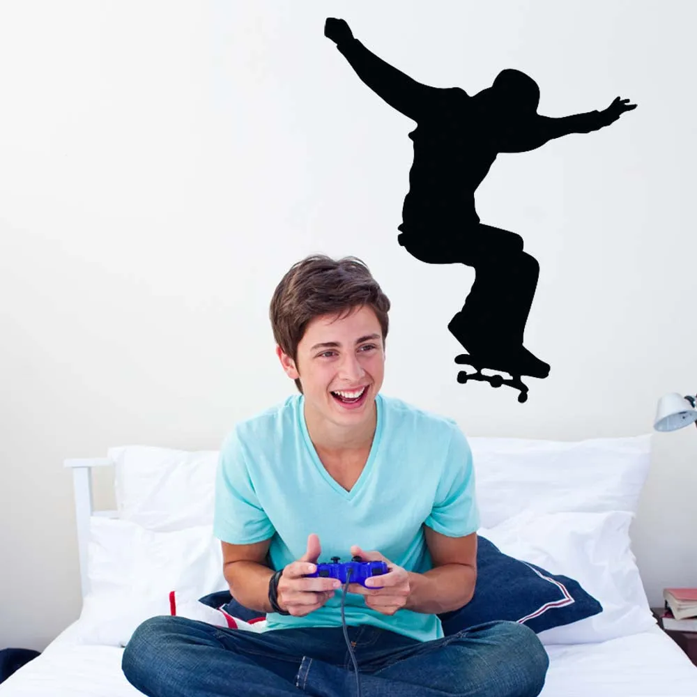 Skateboard Ollie Air Silhouette Wall Decal (4 Sizes Available)