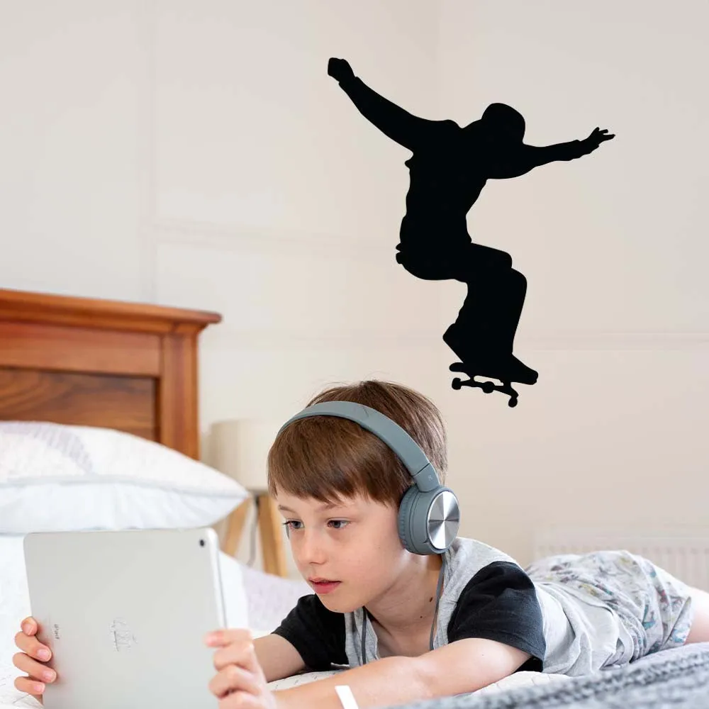 Skateboard Ollie Air Silhouette Wall Decal (4 Sizes Available)