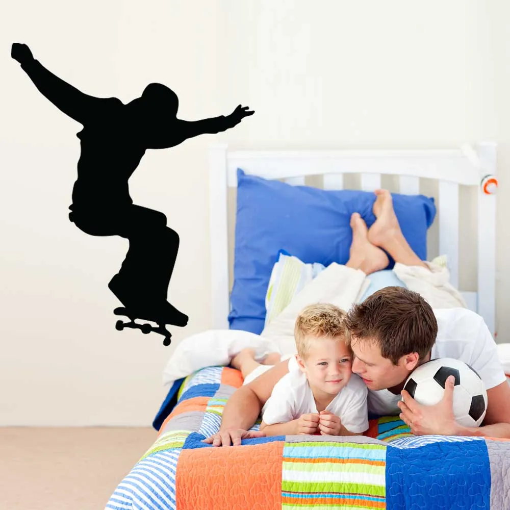 Skateboard Ollie Air Silhouette Wall Decal (4 Sizes Available)