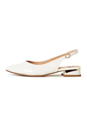 Slingback Ballerinas - White