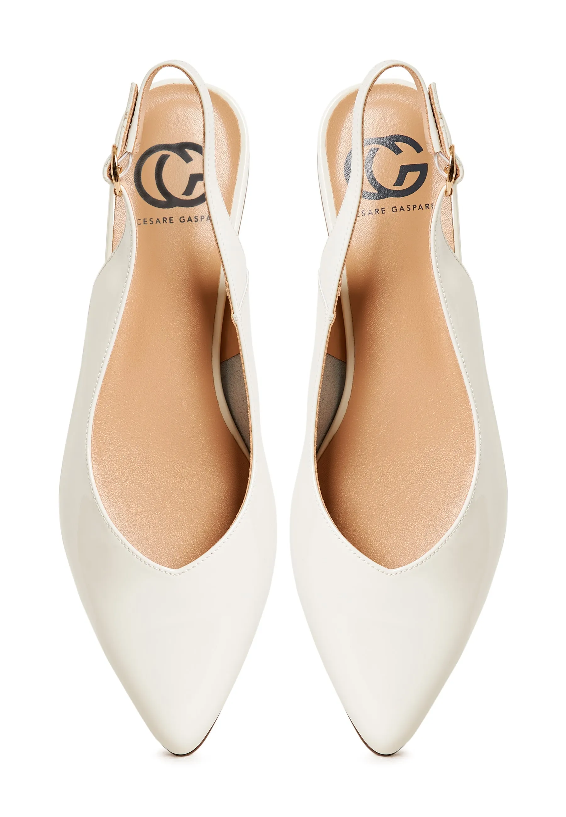 Slingback Ballerinas - White