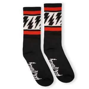 SOCCO x Mike Vallely Lightning Bolt Socks | Black