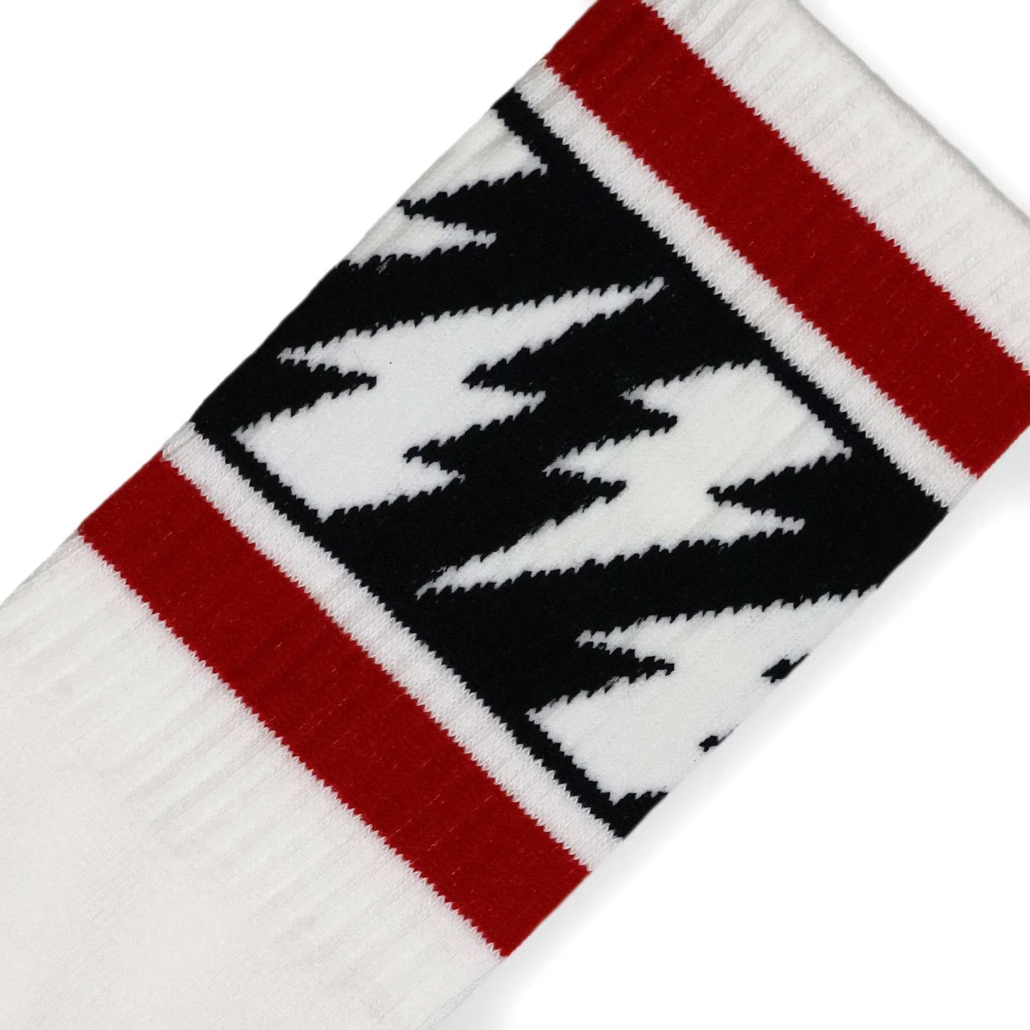 SOCCO x Mike Vallely Lightning Bolt Socks | White