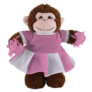 Soft Plush Stuffed Monkey with Cheerleader Outfit